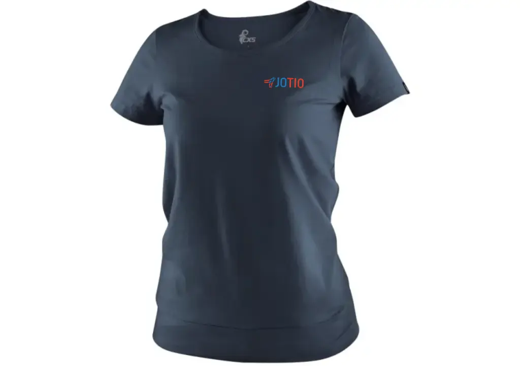 Tričko CXS EMILY, dámské, krátký rukáv, tmavě modrá - přední strana.webp