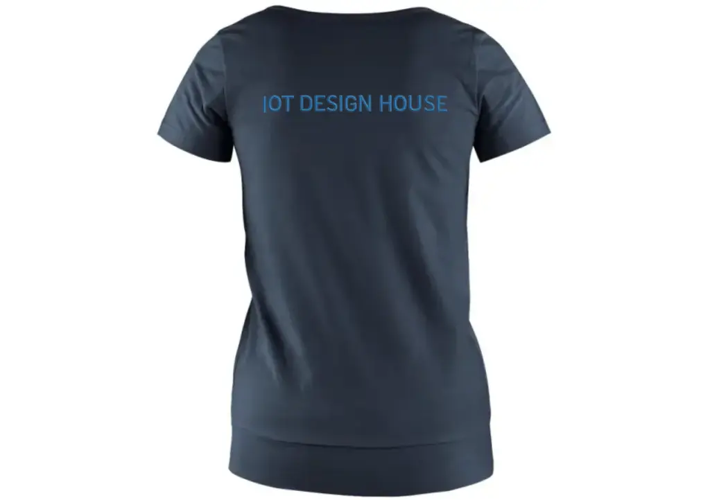 Tričko CXS EMILY, dámské, krátký rukáv, tmavě modrá - zadní strana.webp