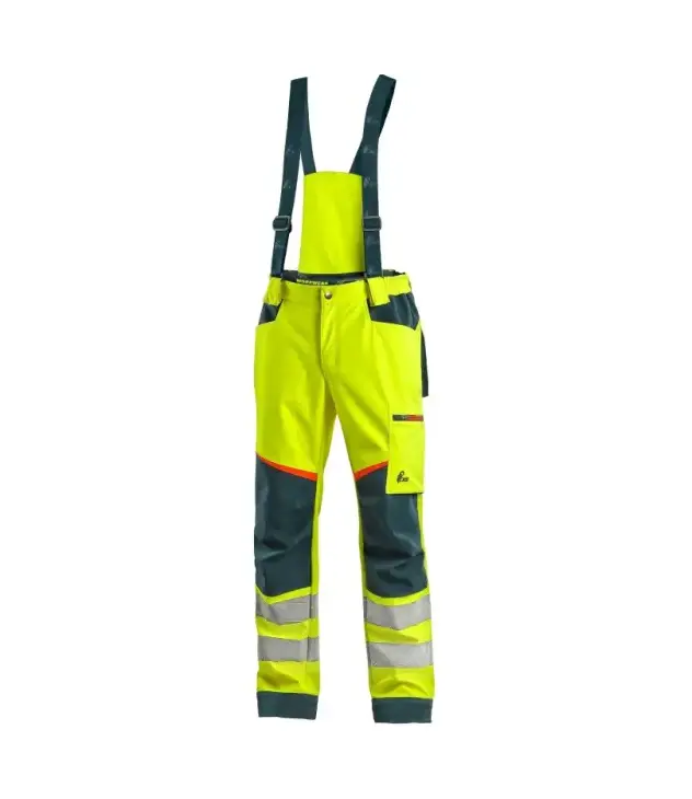 JoTio: Kalhoty CXS BEDFORD, výstražné, pánské, softshell, žluto-petrolová